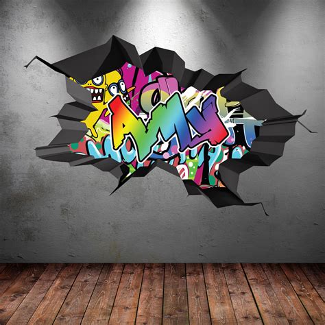 graffiti art wall decals|personalised graffiti wall stickers.